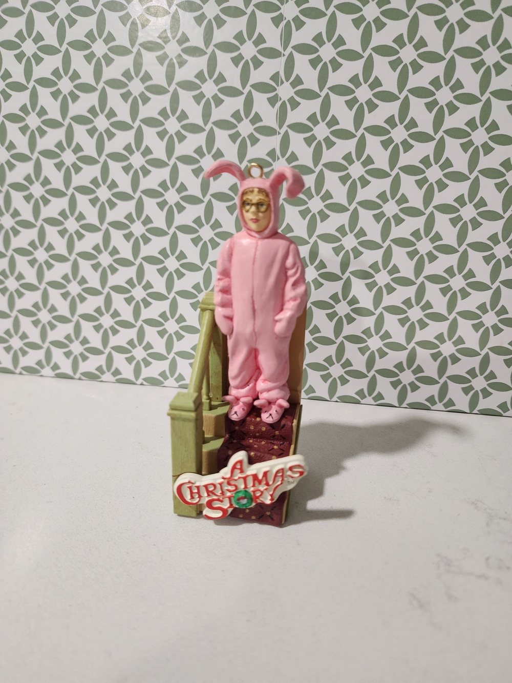A Christmas Story Ralphy Ornament In Pink Bunny Costume